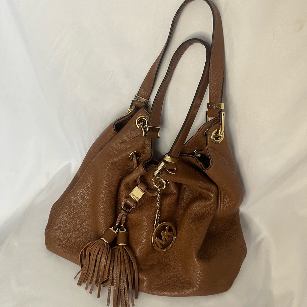 Michael Kors Brown Leather Tote Bag